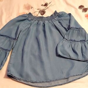 Girls denim look top